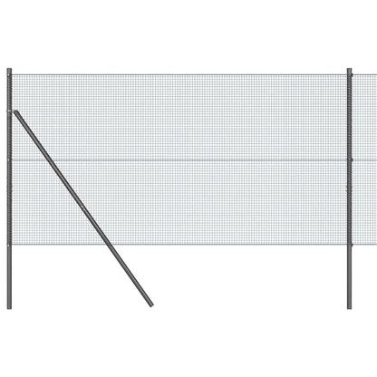 Welded Wire Fence Ground Fix 10 x 1.2 m PVC-Coated Steel Grey