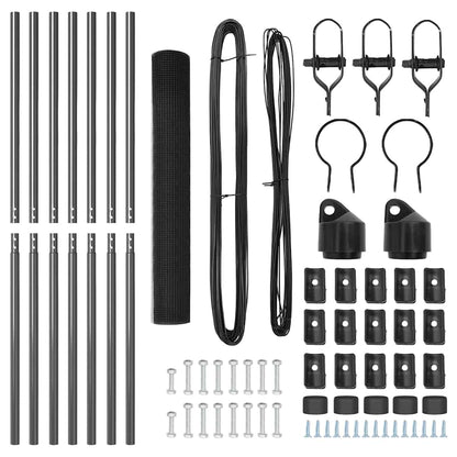 Welded Wire Fence Ground Fix 10 x 1.2 m PVC-Coated Steel Grey