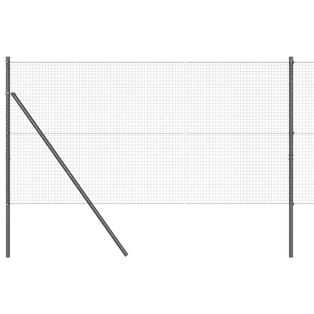 Welded Wire Fence Ground Fix 10 x 1.4 m PVC-Coated Steel Grey