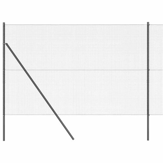 Welded Wire Fence Ground Fix 10 x 1.5 m PVC-Coated Steel Grey
