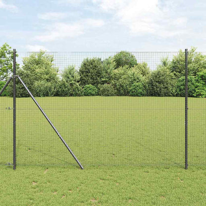 Welded Wire Fence Ground Fix 10 x 1.5 m PVC-Coated Steel Grey