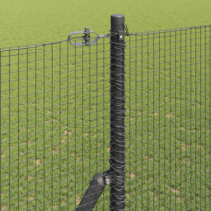 Welded Wire Fence Ground Fix 10 x 1.6 m PVC-Coated Steel Grey
