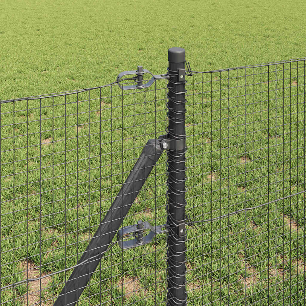 Welded Wire Fence Ground Fix 25 x 0.6 m PVC-Coated Steel Grey