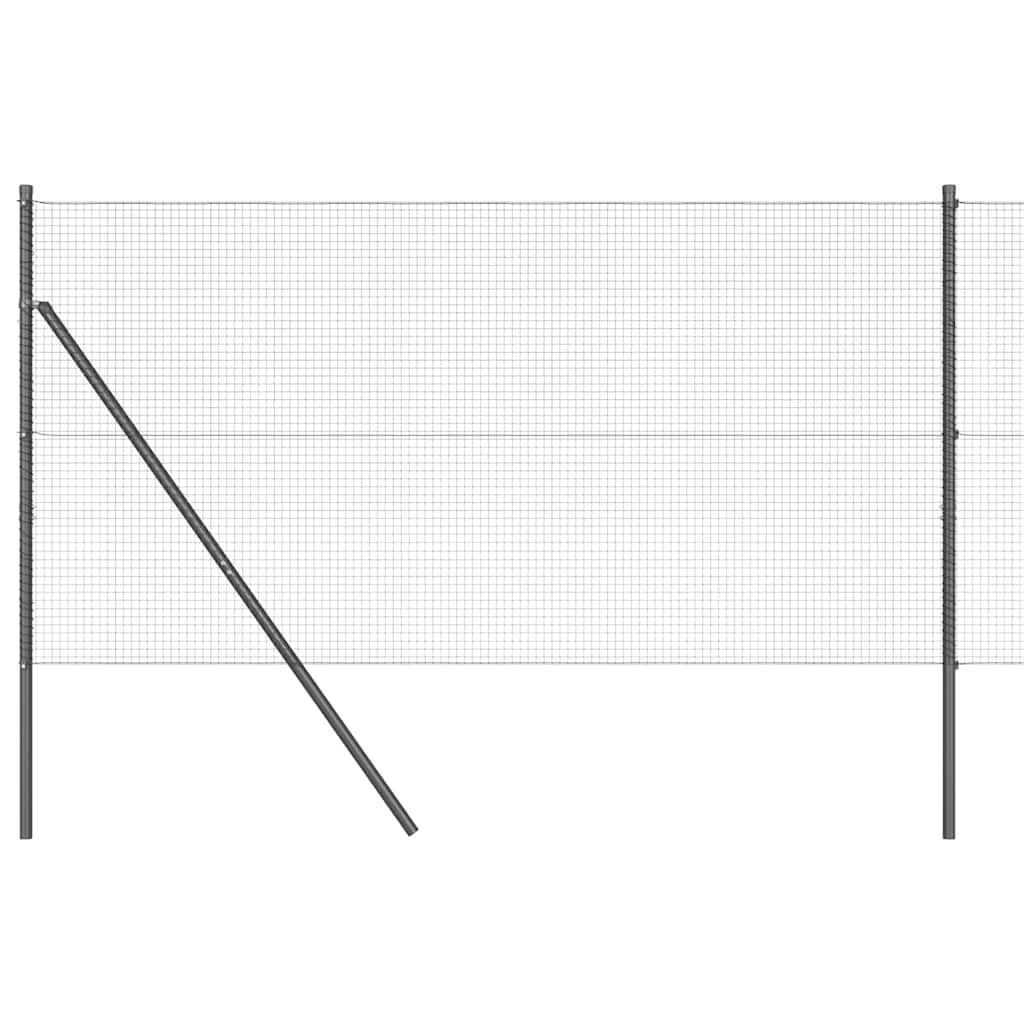 Welded Wire Fence Ground Fix 25 x 1.2 m PVC-Coated Steel Grey
