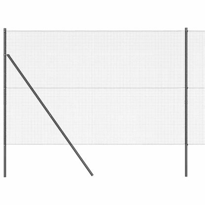 Welded Wire Fence Ground Fix 25 x 1.5 m PVC-Coated Steel Grey
