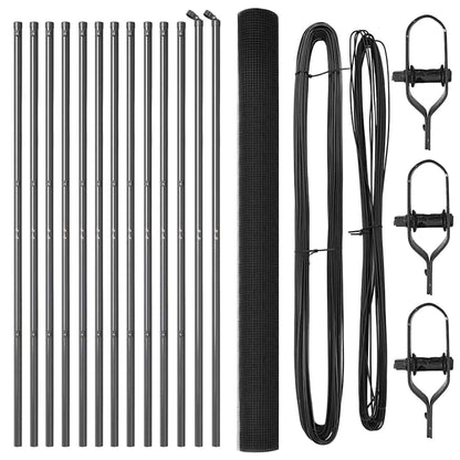 Welded Wire Fence Ground Fix 25 x 1.5 m PVC-Coated Steel Grey
