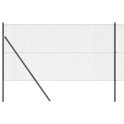 Welded Wire Fence Ground Fix 50 x 1 m PVC-Coated Steel Grey