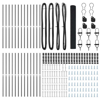 Welded Wire Fence Ground Fix 50 x 1.2 m PVC-Coated Steel Grey