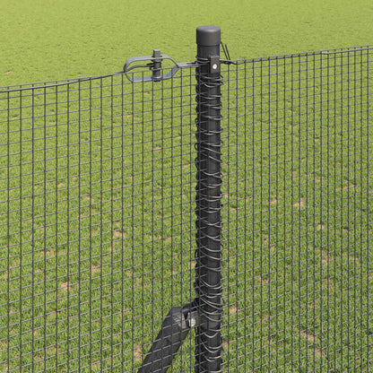 Welded Wire Fence Ground Fix 50 x 1.5 m PVC-Coated Steel Grey