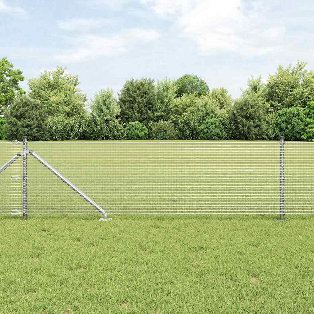 Welded Wire Fence with Spikes 10 x 0.4 m Galvanised Steel Mesh