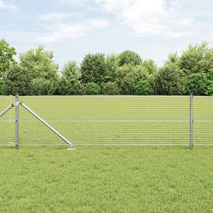 Welded Wire Fence with Spikes Steel Silver Mesh