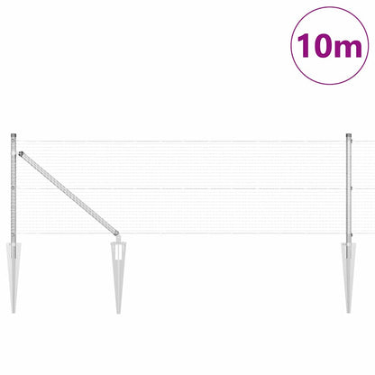Welded Wire Fence with Spikes 10 x 0.5 m Galvanised Steel Mesh