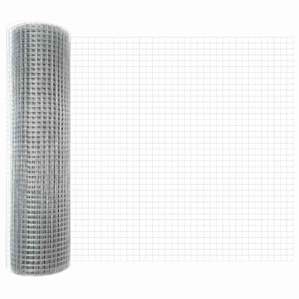 Welded Wire Fence with Spikes 10 x 0.8 m Galvanised Steel Mesh