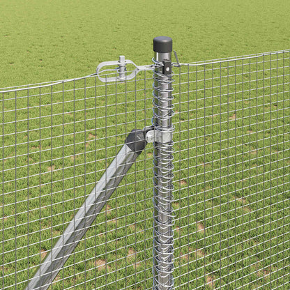 Welded Wire Fence with Spikes 10 x 1.2 m Galvanised Steel Mesh
