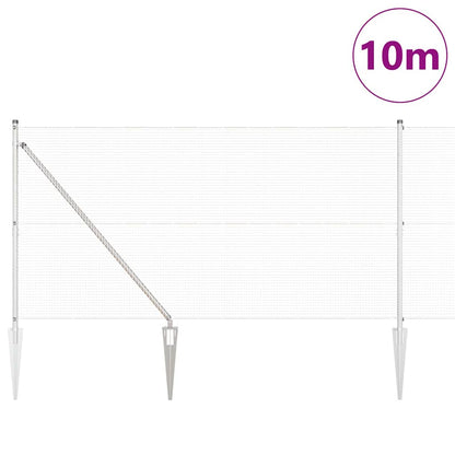 Welded Wire Fence with Spikes 10 x 1.2 m Galvanised Steel Mesh