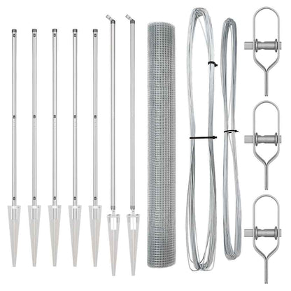 Welded Wire Fence with Spikes 10 x 1.2 m Galvanised Steel Mesh