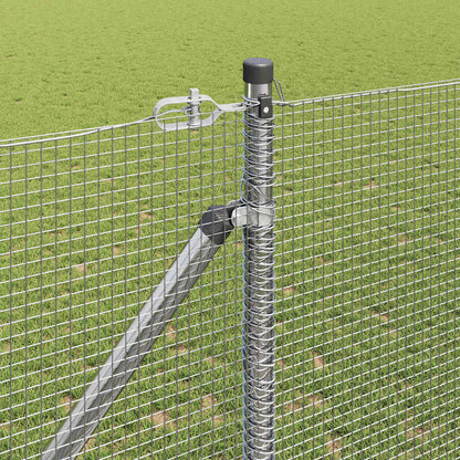Welded Wire Fence with Spikes 10 x 1.4 m Galvanised Steel Mesh