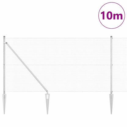Welded Wire Fence with Spikes 10 x 1.4 m Galvanised Steel Mesh