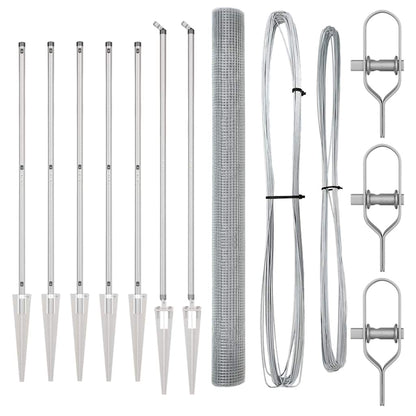 Welded Wire Fence with Spikes 10 x 1.5 m Galvanised Steel Mesh