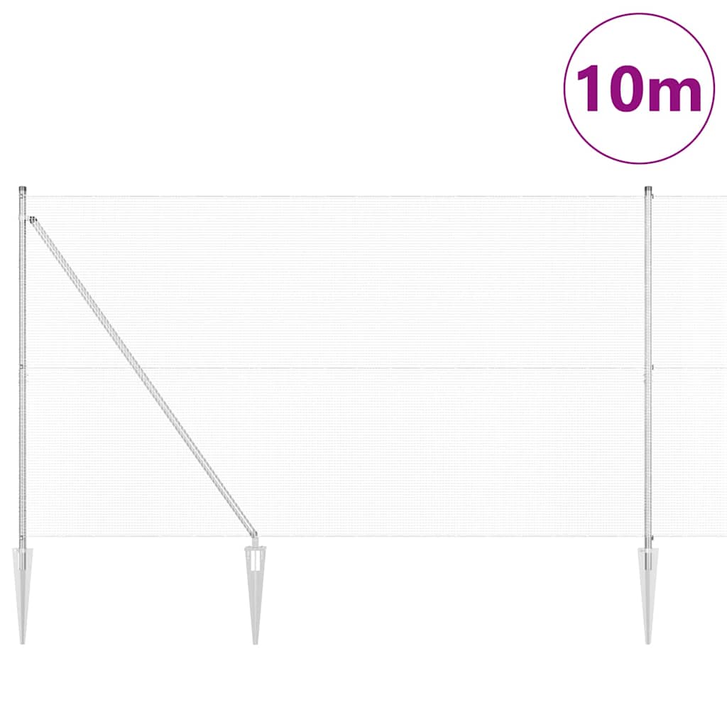 Welded Wire Fence with Spikes 10 x 1.5 m Galvanised Steel Mesh
