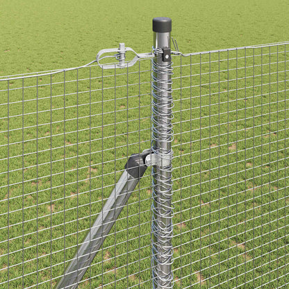 Welded Wire Fence with Spikes 10 x 1.5 m Galvanised Steel Mesh