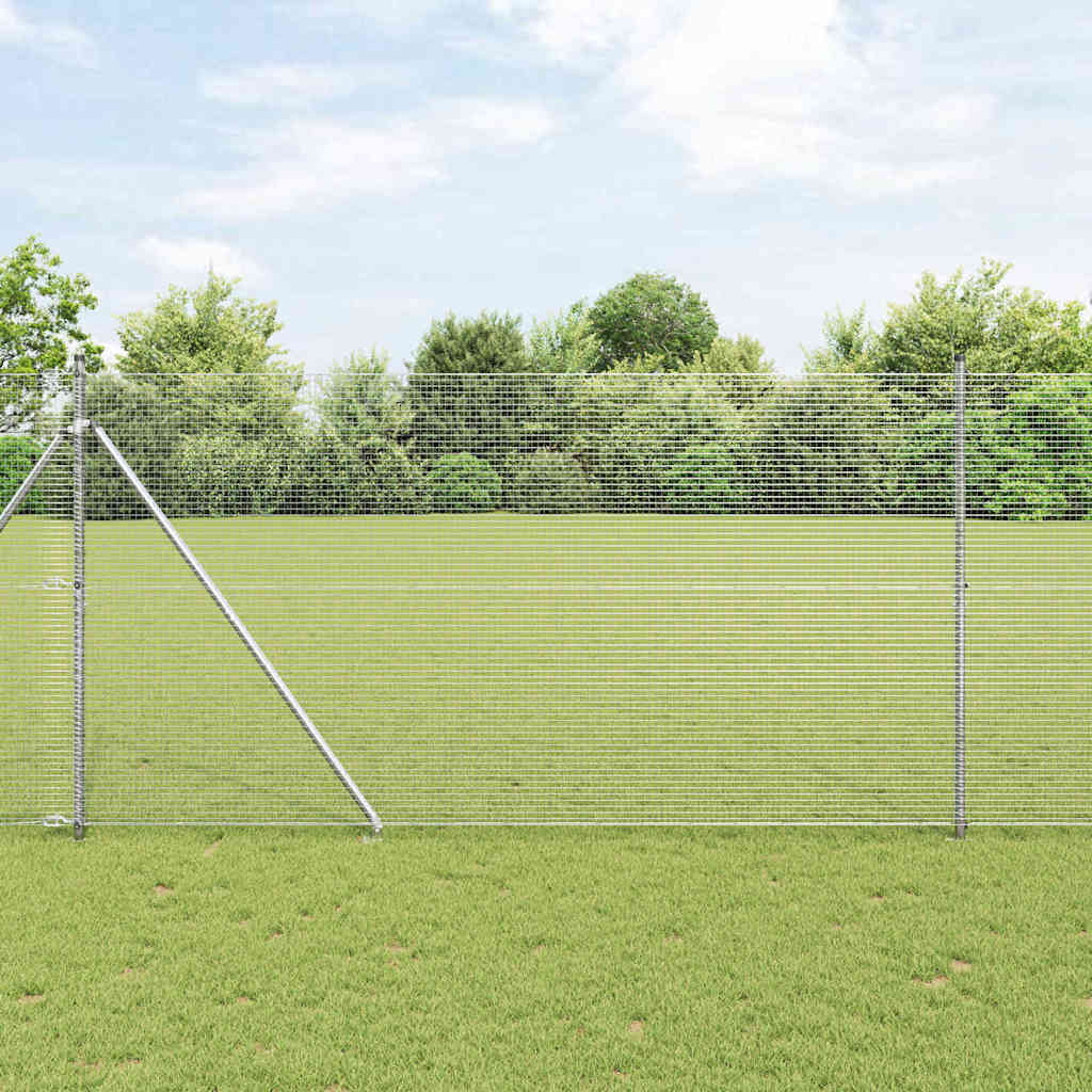 Welded Wire Fence with Spikes 10 x 1.5 m Galvanised Steel Mesh