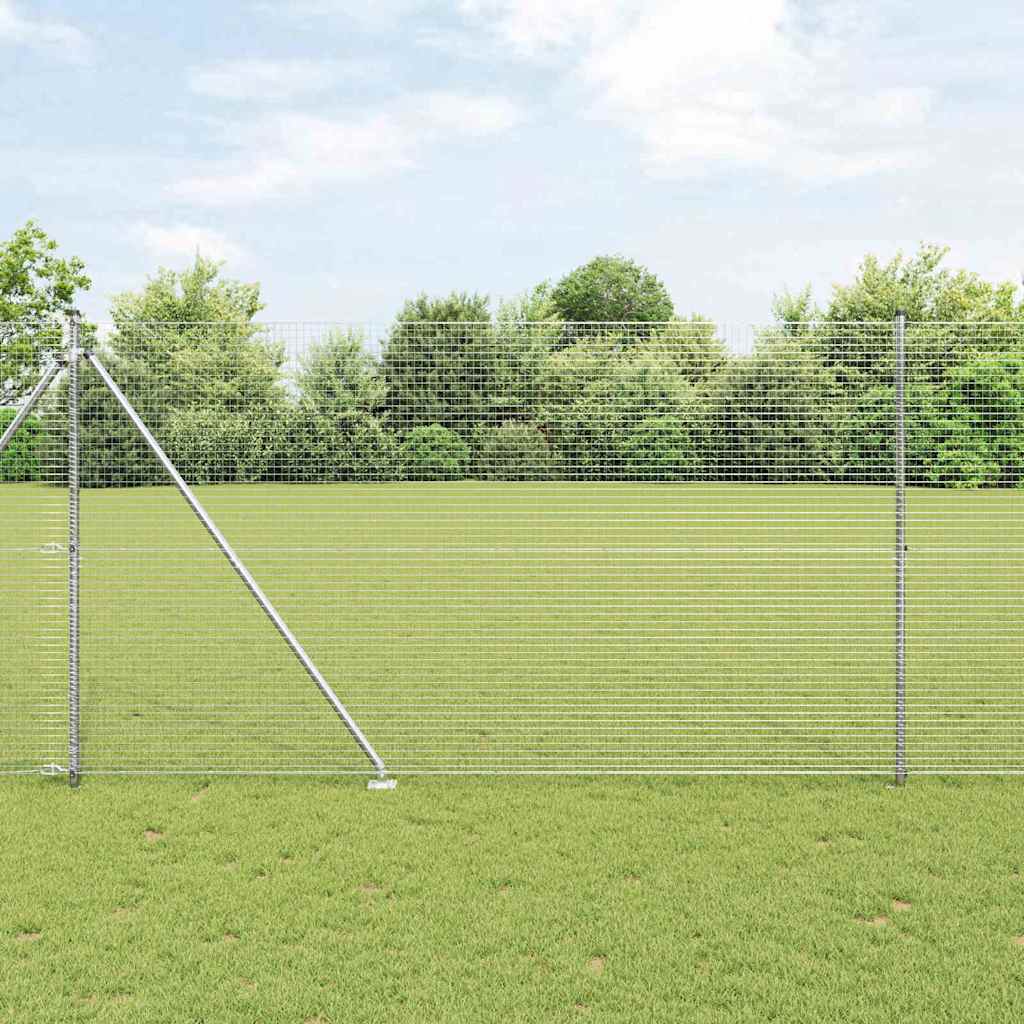 Welded Wire Fence with Spikes 10 x 1.5 m Galvanised Steel Mesh