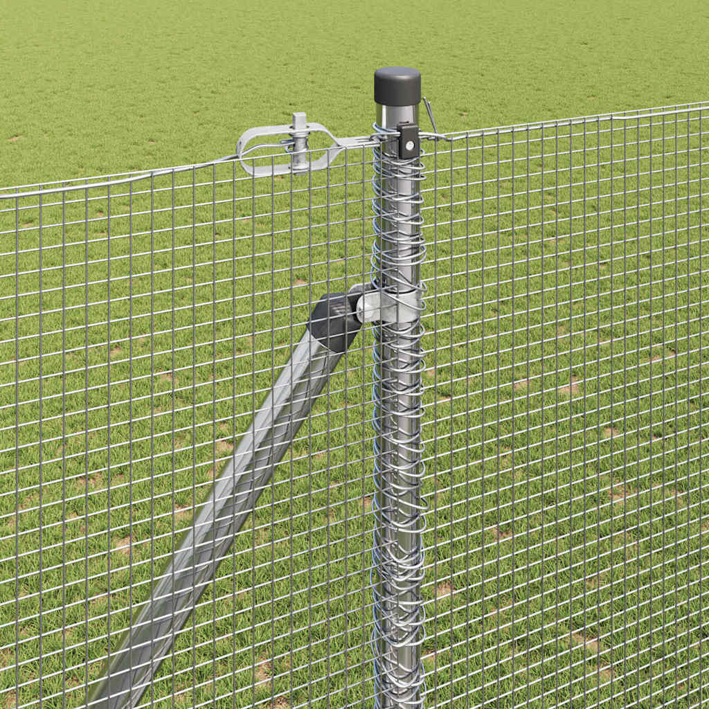 Welded Wire Fence with Spikes 10 x 1.6 m Galvanised Steel Mesh