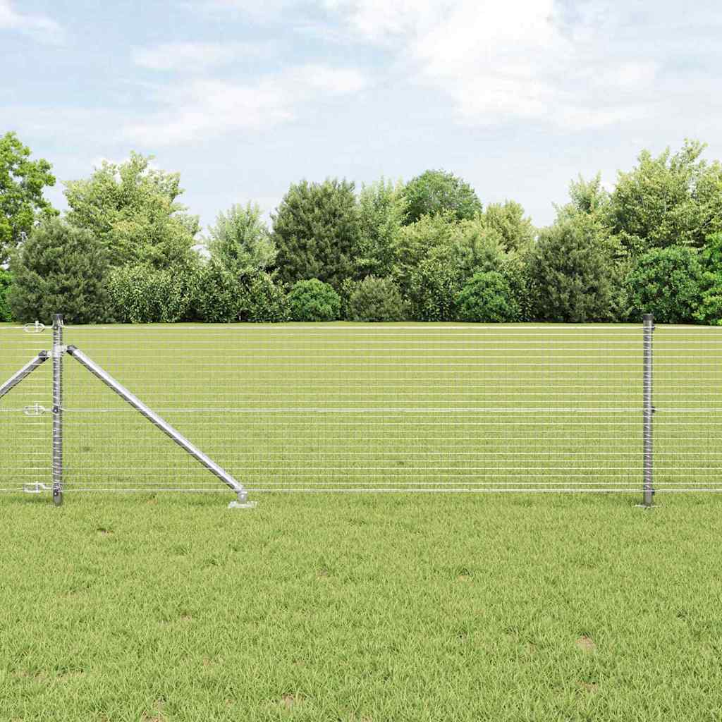 Welded Wire Fence with Spikes 25 x 0.4 m Galvanised Steel Mesh