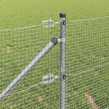 Welded Wire Fence with Spikes Steel Silver Mesh