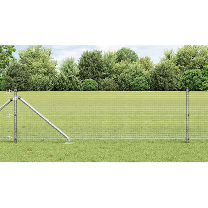 Welded Wire Fence with Spikes Steel Silver Mesh