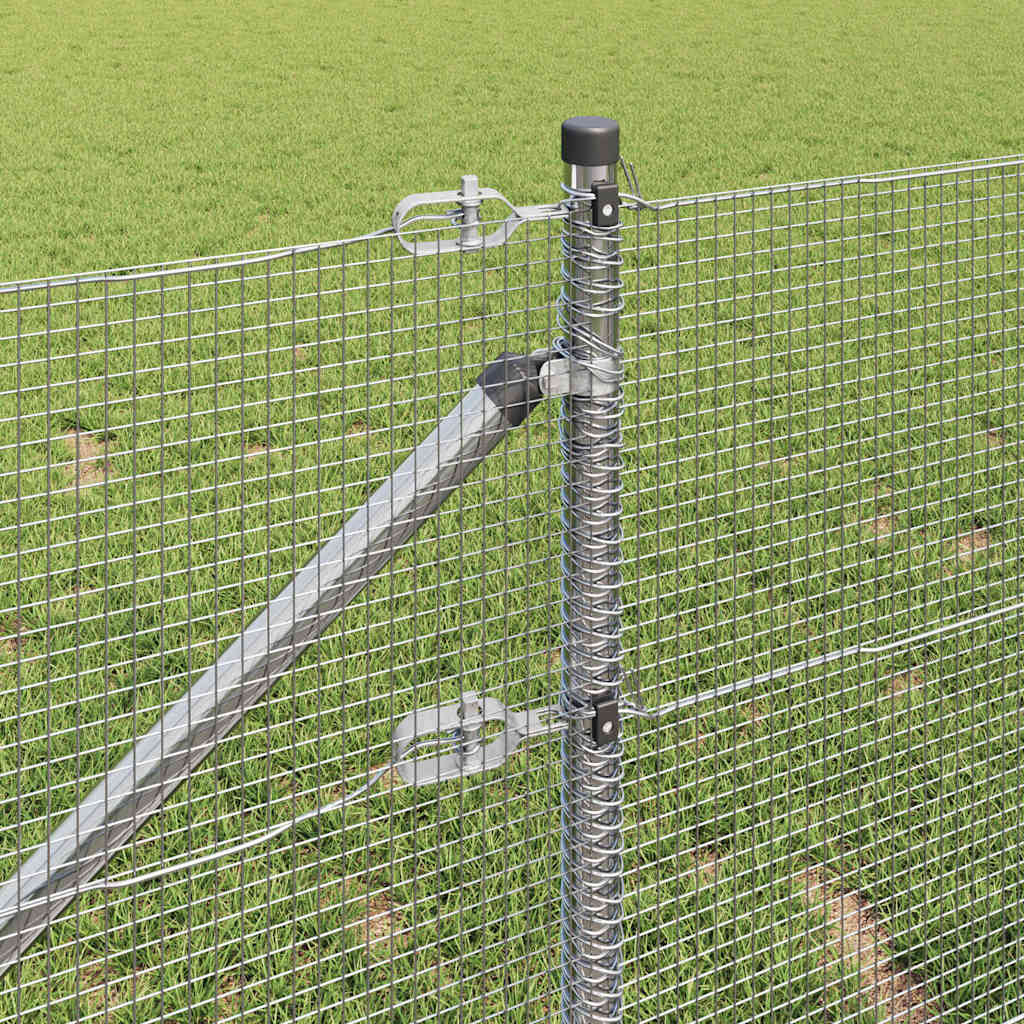 Welded Wire Fence with Spikes 25 x 0.6 m Galvanised Steel Mesh