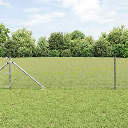 Welded Wire Fence with Spikes 25 x 0.8 m Galvanised Steel Mesh