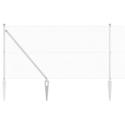 Welded Wire Fence with Spikes 25 x 1.2 m Galvanised Steel Mesh