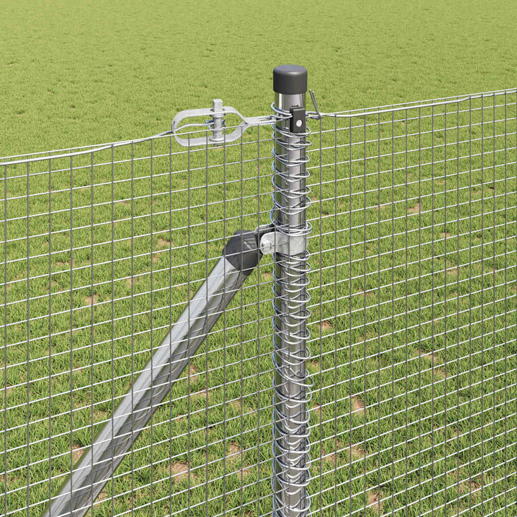 Welded Wire Fence with Spikes 25 x 1.4 m Galvanised Steel Mesh