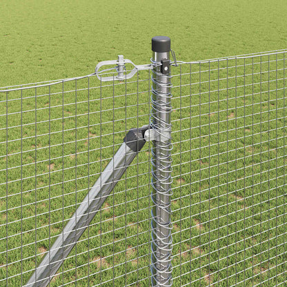 Welded Wire Fence with Spikes 25 x 1.4 m Galvanised Steel Mesh