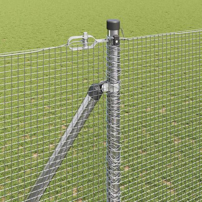 Welded Wire Fence with Spikes 25 x 1.6 m Galvanised Steel Mesh