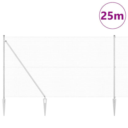 Welded Wire Fence with Spikes 25 x 1.6 m Galvanised Steel Mesh