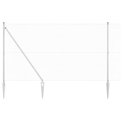 Welded Wire Fence with Spikes 25 x 1.6 m Galvanised Steel Mesh