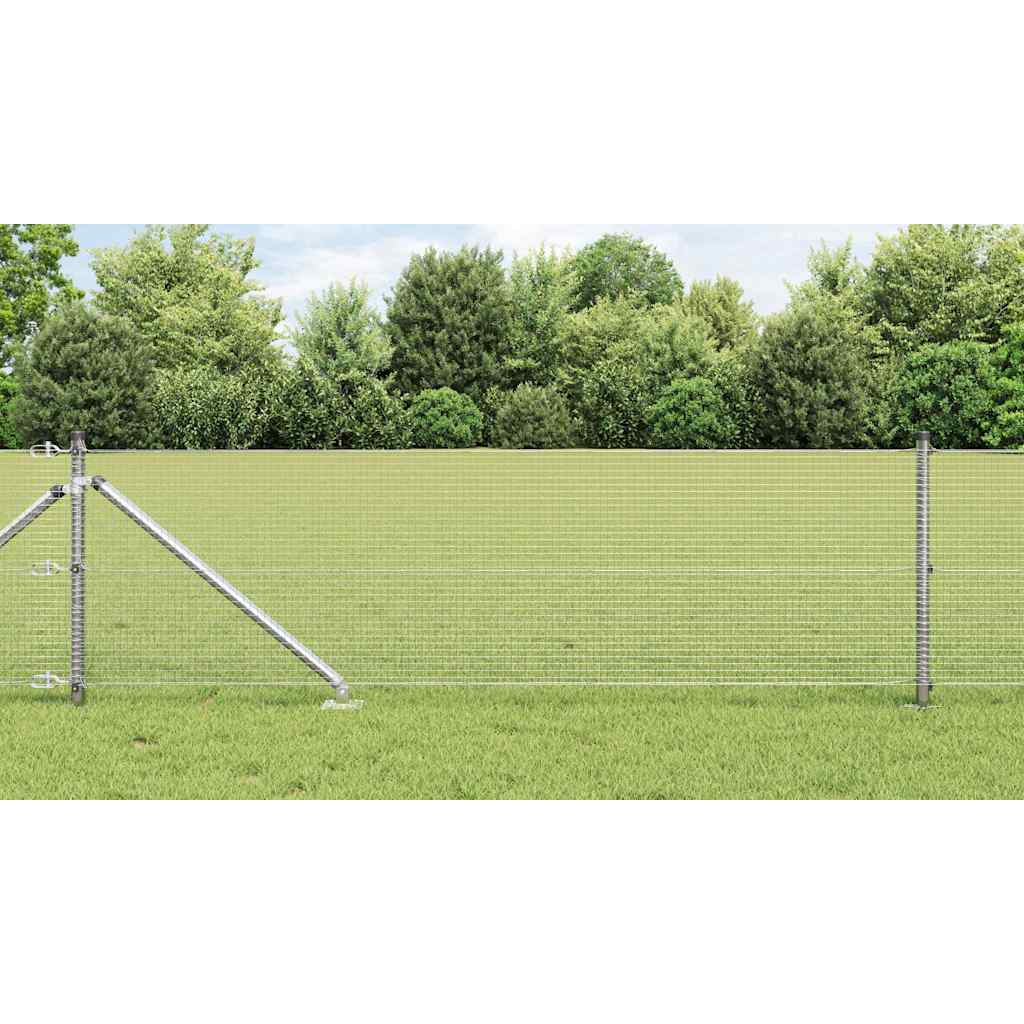Welded Wire Fence with Spikes 50 x 0.5 m Galvanised Steel Mesh
