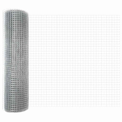 Welded Wire Fence with Spikes 50 x 0.5 m Galvanised Steel Mesh