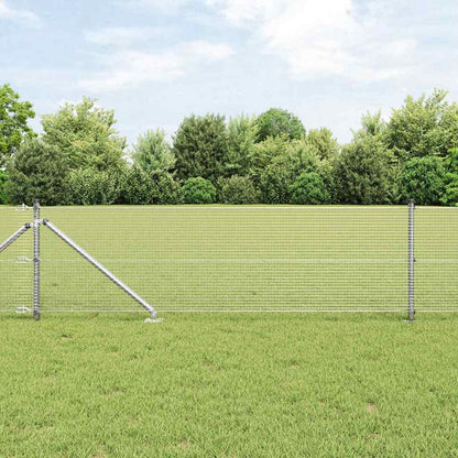 Welded Wire Fence with Spikes 50 x 0.8 m Galvanised Steel Mesh
