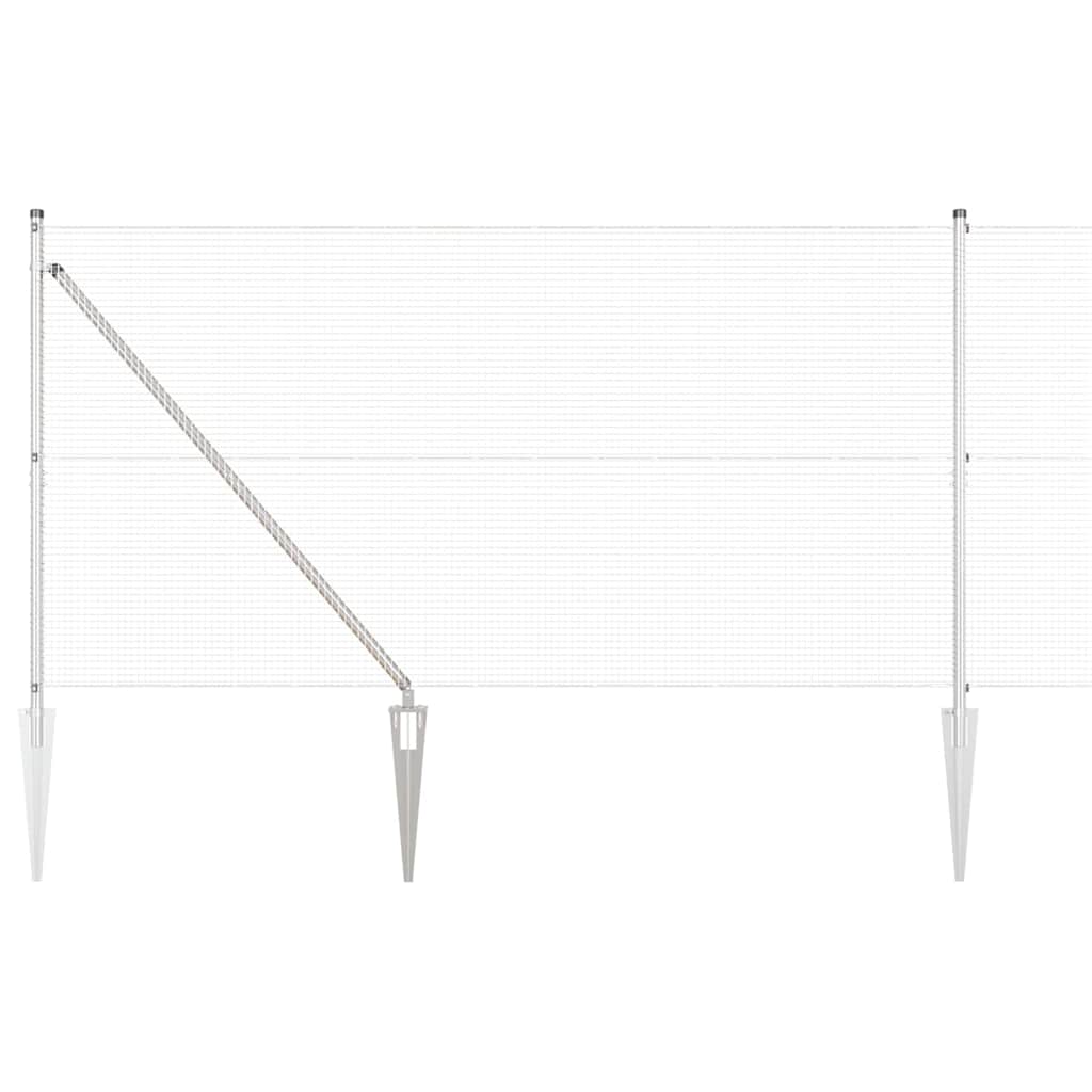 Welded Wire Fence with Spikes 50 x 1.2 m Galvanised Steel Mesh