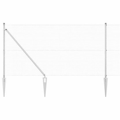 Welded Wire Fence with Spikes 50 x 1.2 m Galvanised Steel Mesh