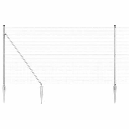 Welded Wire Fence with Spikes 50 x 1.5 m Galvanised Steel Mesh