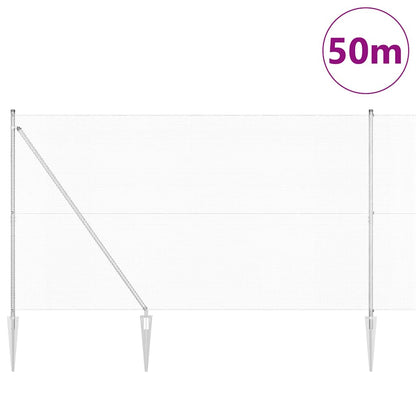 Welded Wire Fence with Spikes 50 x 1.5 m Galvanised Steel Mesh