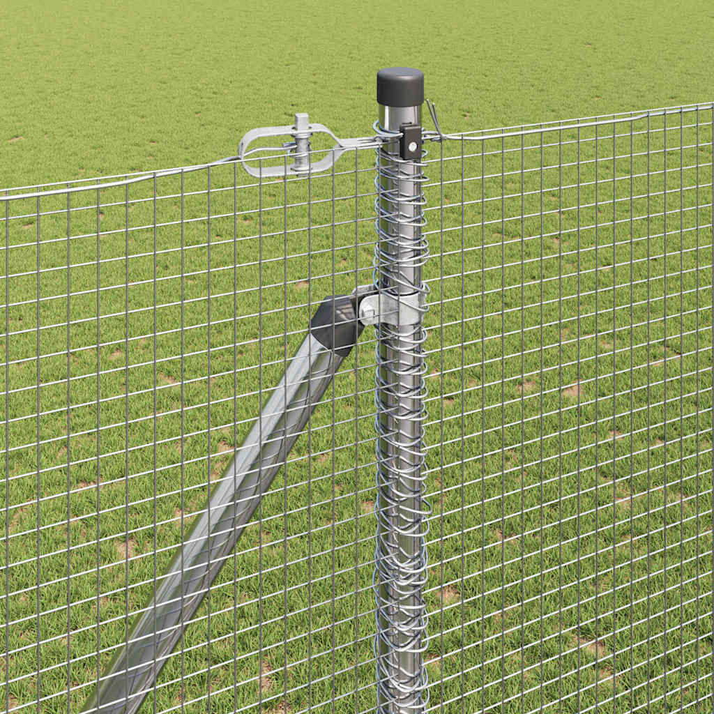 Welded Wire Fence with Spikes 50 x 1.6 m Galvanised Steel Mesh