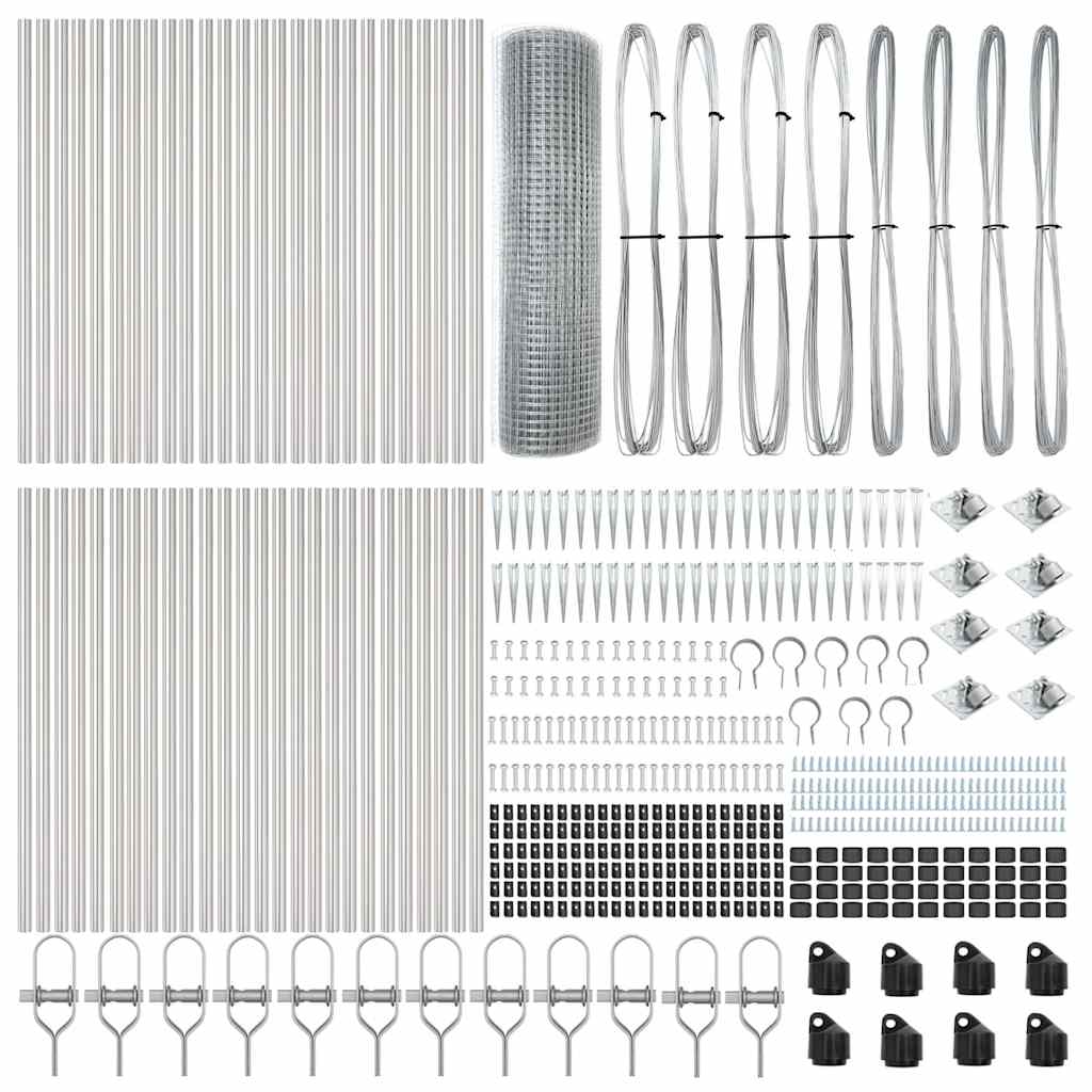 Welded Wire Fence with Spikes 100 x 0.4 m Galvanised Steel Mesh