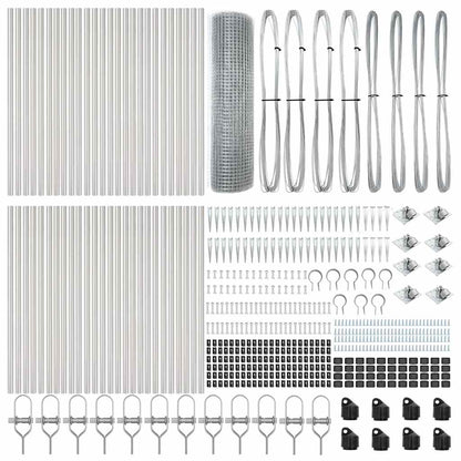 Welded Wire Fence with Spikes 100 x 0.4 m Galvanised Steel Mesh