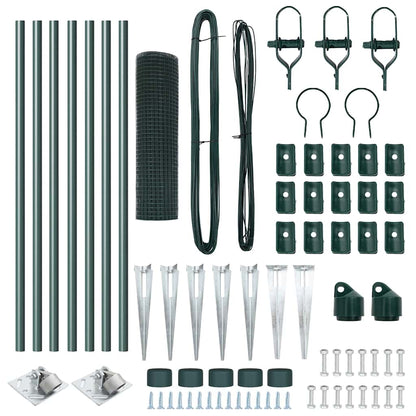 Welded Wire Fence with Spikes 10 x 0.6 m PVC-coated Steel Green